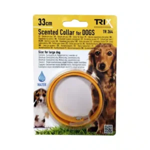 Voňavý obojok pre psov TRIXLINE TR 264 s esenciálnymi olejmi 33 cm – Oranžový
