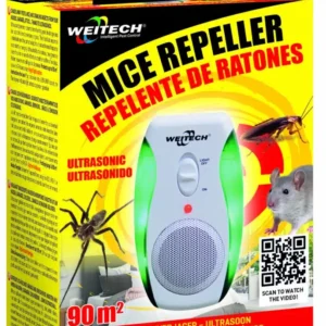 Ultrazvukový odpudzovač hlodavcov a hmyzu Weitech WK0190 s nočným svetlom 90 m²